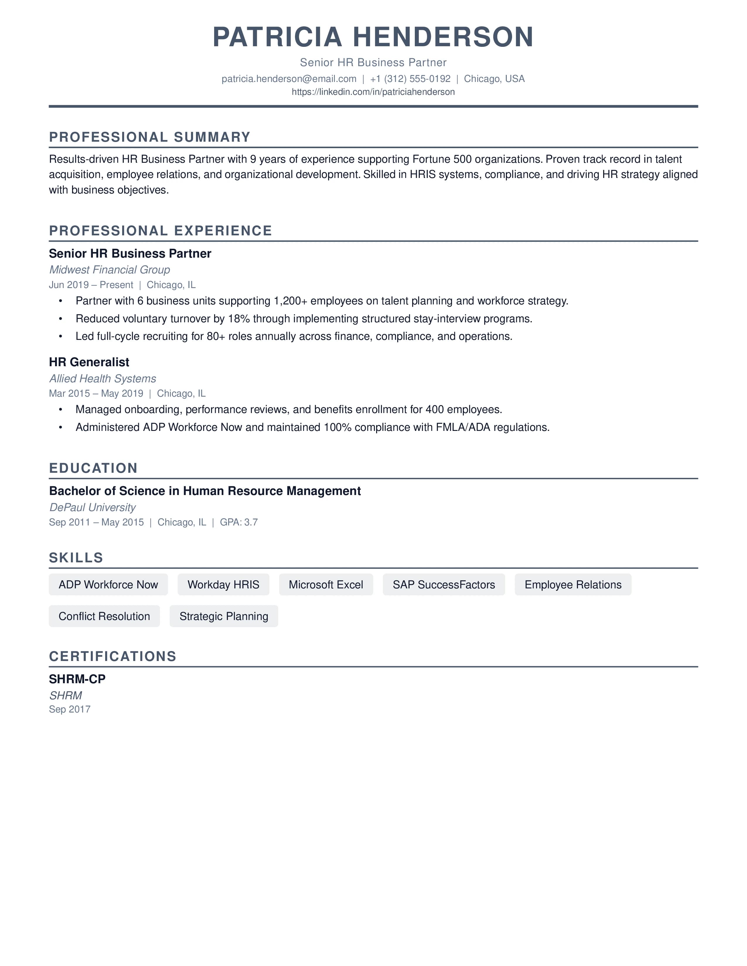Classic ATS-Friendly Resume Template