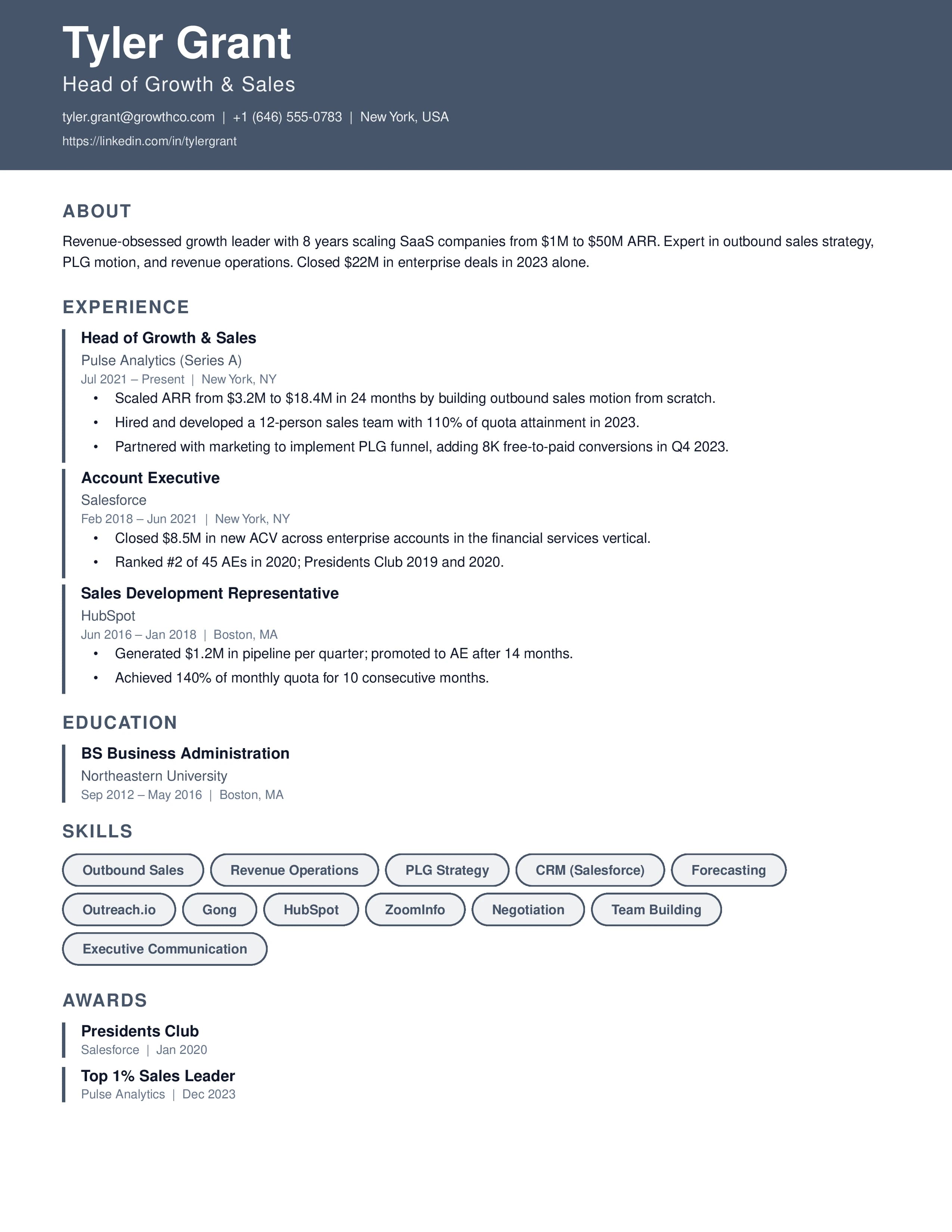 Modern Banner Resume Template
