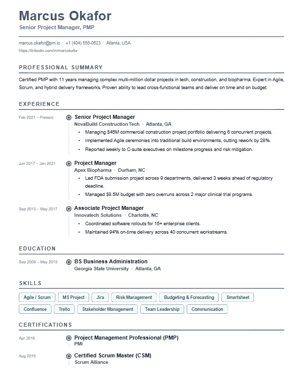 Timeline Modern Resume Template